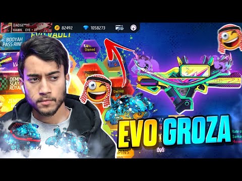 Can 1 Million Diamonds 💎Get You the Best New Evo Groza? Max 7Lvl - Badge99 - Free Fire Max
