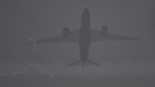 BA 787 FROM LHR flying over my house during storm