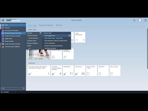 SAP Business ByDesign - Create a Purchase Order