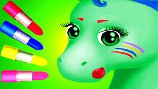 Fun Care Games for Kids | Play & Learn Colours with Animals | Pony Sisters Hair Salon 2