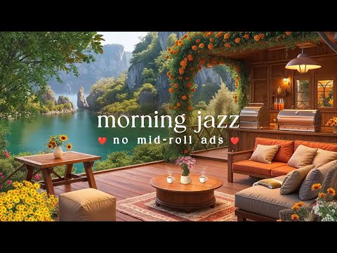(No Ads) Relaxing Morning Jazz - Cozy Summer at Porch with Jazz Music ☕ Ambience Jazz