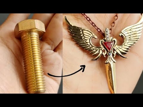 Turned a Hex Nut Into Beautiful Pendant Jewelry Design At Home ✓