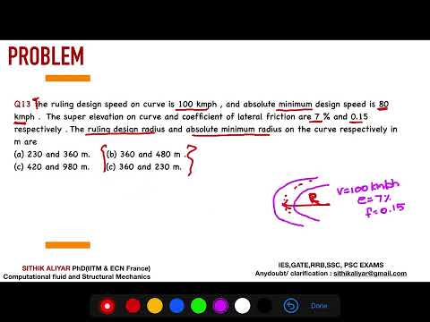 Transportation Engineering 07| Geometric Design Super elevation Problems | CE | GATE Crash Course
