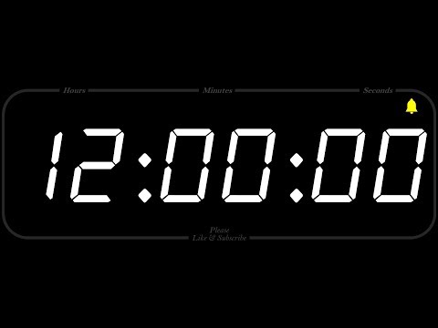 12 Hour - TIMER & ALARM - 1080p - COUNTDOWN