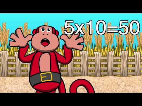 Aprende La Tabla del 5 con El Mono Sílabo. Tablas de Multiplicar. Video Educativo