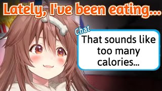Korone's Response to Viewers Worrying About How Much She Eats [Hololive]