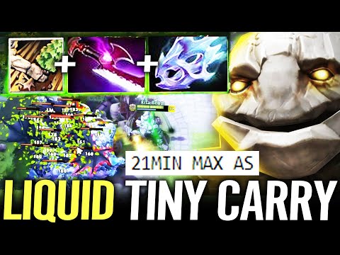 🔥 LIQUID Tiny Carry IS BACK — Moonshard + Tree Grab Max AS Big Stack Fast Farm 26min GG Dota 2 Pro