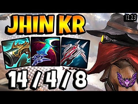 Jhin ADC vs Ashe / Korea Master / Patch 12.23 / Season 12 [ 14 / 4 / 8 ]  🔰