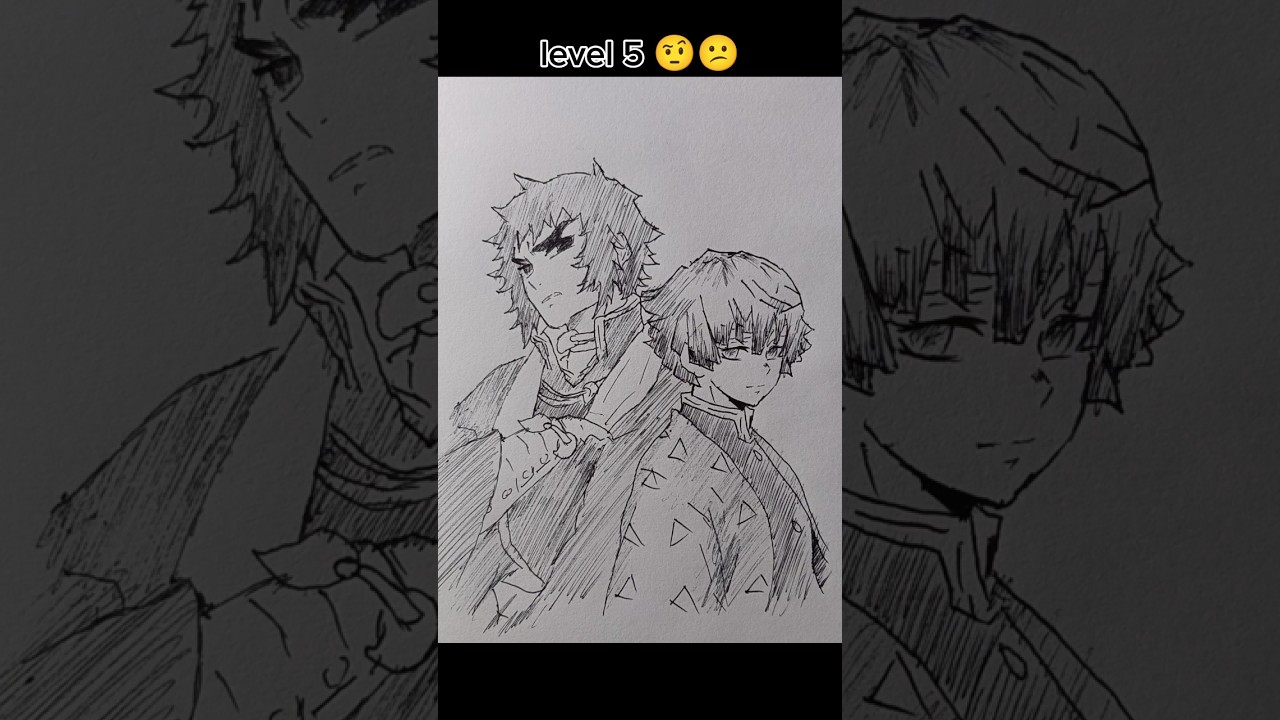 Drawing Zenitsu and Kaigaku in 8 Different Levels of Intense Sibling Rivalry #描き方 #鬼滅の刃 #時透無一郎#時透有一郎