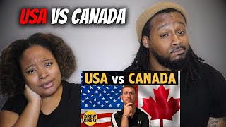 🇺🇸 vs 🇨🇦 American Couple Reacts "USA vs CANADA (Similarities & Differences)"