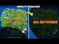 Evolution of How Mothership moving on Fortnite Island (Full Time lapse) [23rd June - 5th September]