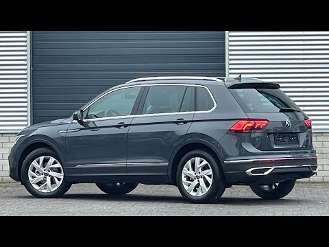 Volkswagen NEW Tiguan Elegance 2021 in 4K Delphin Grey 18 inch Frankfurt walk around & detail Inside