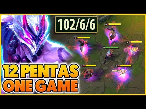 ONE GAME 12 PENTAKILLS (102 KILLS WORLD RECORD) - BunnyFuFuu