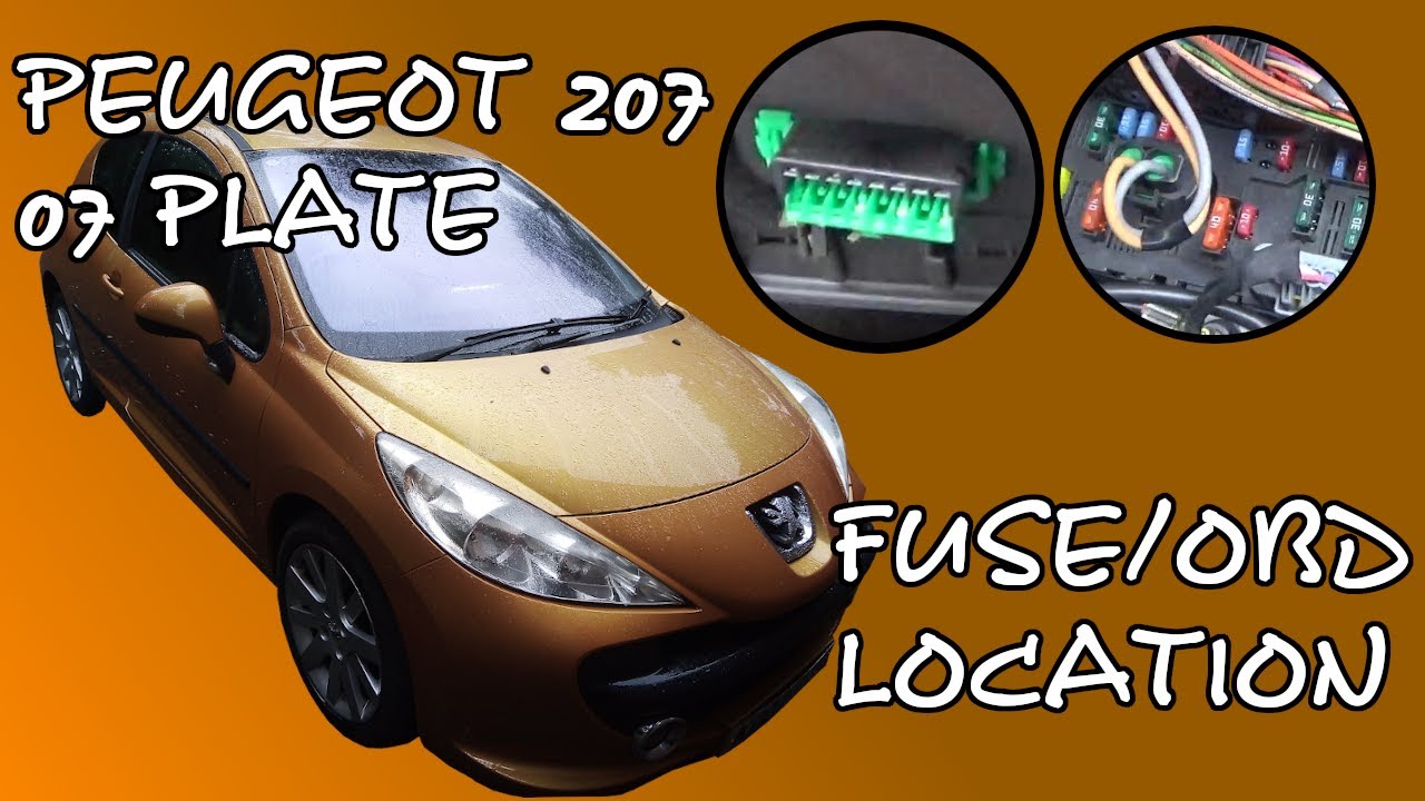 Peugeot 207 obd/fuse location