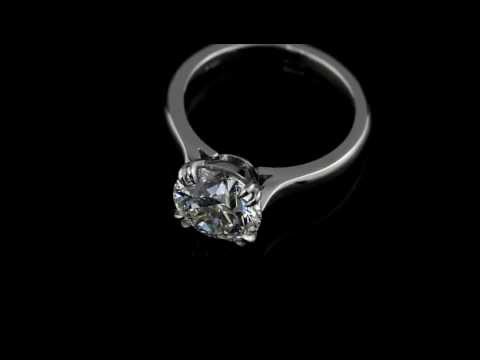 2.51 Carat GIA G-VS1 Brilliant Round Diamond set in Classic Hand Forged Solitaire Engagement Ring.