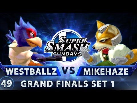 SSS 49 - G2 | Westballz (Falco) vs. MikeHaze (Fox) - SSBM Top 24 Grand Finals Set 1 - Smash Melee