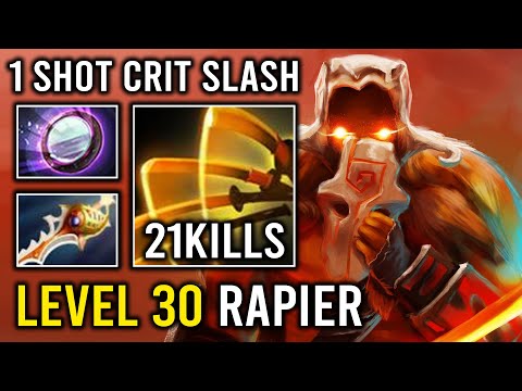 LEVEL 30 RAPIER WAR Late Game Unlimited Crit Juggernaut Vs Carry Muerta Dota 2