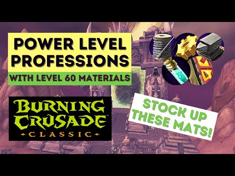 Speed level professions on burning crusade launch day using wow classic materials