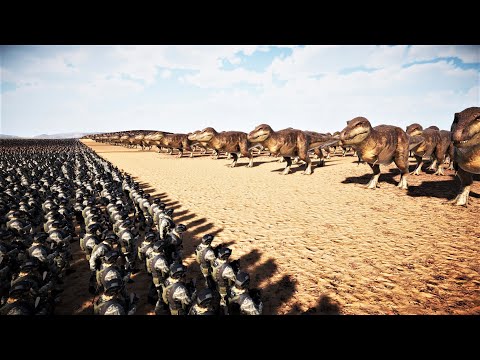 150,000 T-Rex Vs 250,000 Modern Soldiers| Ultimate Epic Battle Simulator 2 | UEBS2