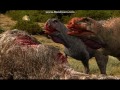 Carcharodontosaurus And Aucasaurus Fight