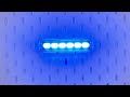 Modrý LED predátor 12/24V - 6x 4W / 19 režimov výstražného blikania / ECE R65 (130x30x11mm) - Video Youtube