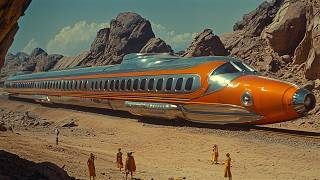 Behind the Scenes Super Panavision RetroFuturistic Train Concepts Steam Whistle AI Cards
