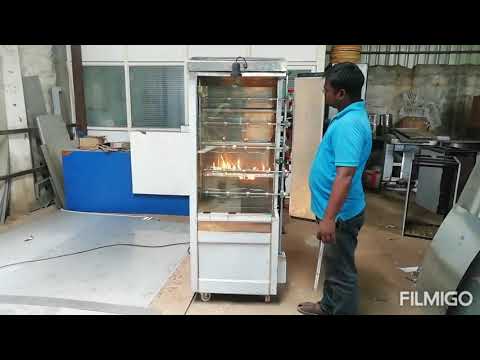 Stainless steel gas grill chicken machine, for restaurant, s...