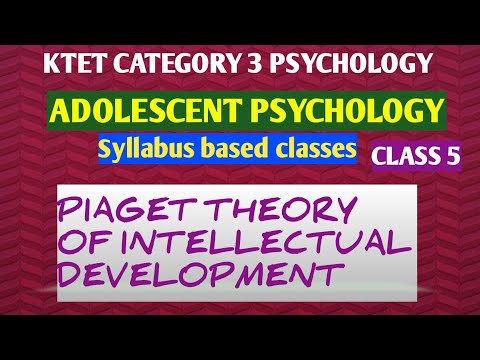 KTET CATEGORY 3 PSYCHOLOGY Syllabus based Classes |Adolescent Psychology |Piaget Intellectual Theory