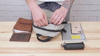 Сумка через плече нейлон 20631 світло-сіра