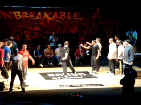Unbreakable 2011 Bboy Crew competition:  Shmetta vs Hoochen