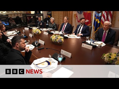 Video | Trump and Zelensky discuss Tomahawk missiles in US meeting | BBC News