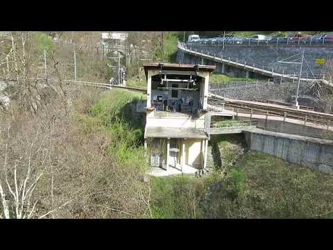 Luftseilbahn Verdasio - Rasa Talfahrt funivia cablecar Switzerland
