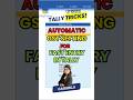Automatic GST Setting For Fast Entry In Tally Shorts