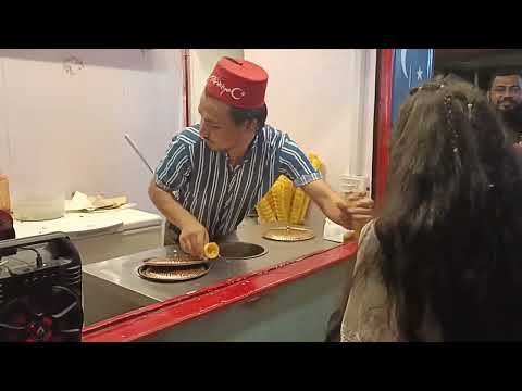 ll Little girl Enjoy style of Turkish Ice cream in Murree ll