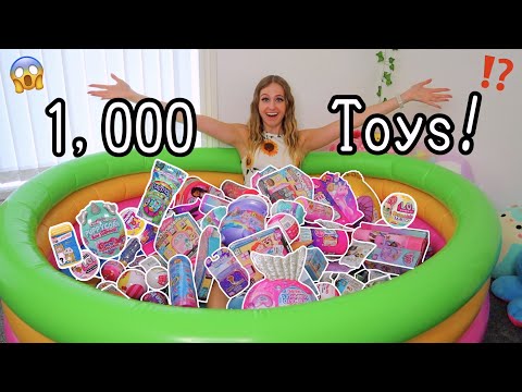 I FILLED MY *SWIMMING POOL* WITH 1,000 MYSTERY TOYS!!!😱💦👙⁉️ (LUCKY DIP CHALLENGE!👀) | Rhia Official♡