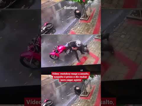 MOTOBOY REAGE A ASSALTO, SUSPEITO É PRESO E DIZ ROUBAR 'PARA PAGAR AGIOTA'