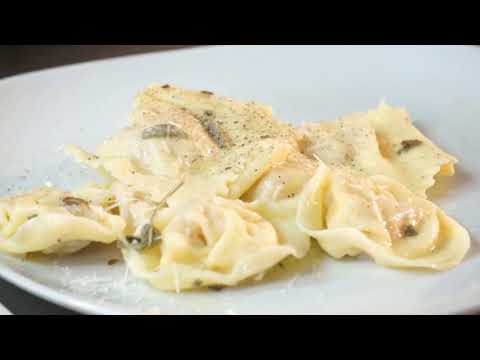 Tossing and plating ravioli