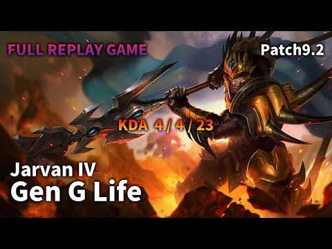 Gen G Life SUP Jarvan IV VS Tahm Kench Replay S9 / 서포터 자르반 4세 VS 탐 켄치 관전 시즌9 - 4/4/23 Patch 9.21 KR