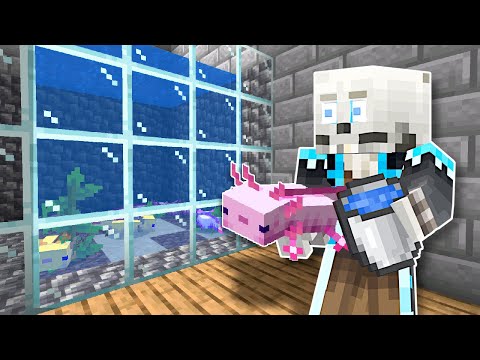 SpyCakes - Building an Axolotl Aquarium! - Minecraft 1.17 Update