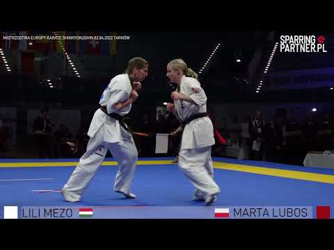 Lili Mezo vs Marta Lubos Women -60kg Final European Karate Shinkyokushin Championship Tarnów 2022