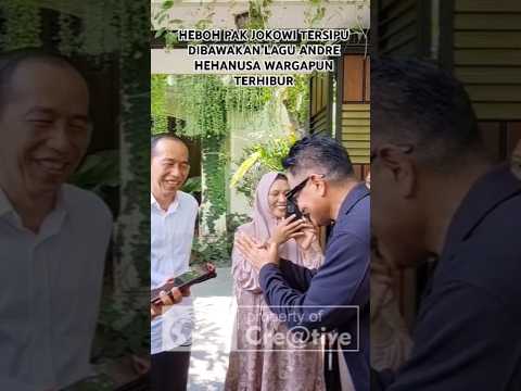THE EXCITEMENT OF PAK JOKOWI BEING EMBELLISHED BY ANDRE HEHANUSA'S SONG, THE CITIZENS WERE ENTERT...