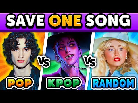 POP VS KPOP VS RANDOM 🎵 SAVE ONE SONG 🤩 | Music Quiz