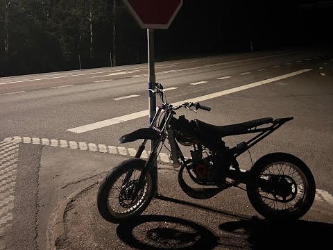 77br derbi ride with police and sunset