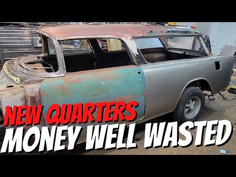 Who Needs A Savings Account Anyways? 1955 Chevy Nomad Quarter Panel Install AT HOME