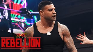 NFL Legend Shawne Merriman Makes Pro Wrestling STATEMENT | TNA Rebellion 2024 Highlights