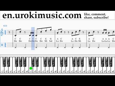 Piano lessons (right hand) Imagine Dragons - Thunder Sheet Music Tutorial um-i352