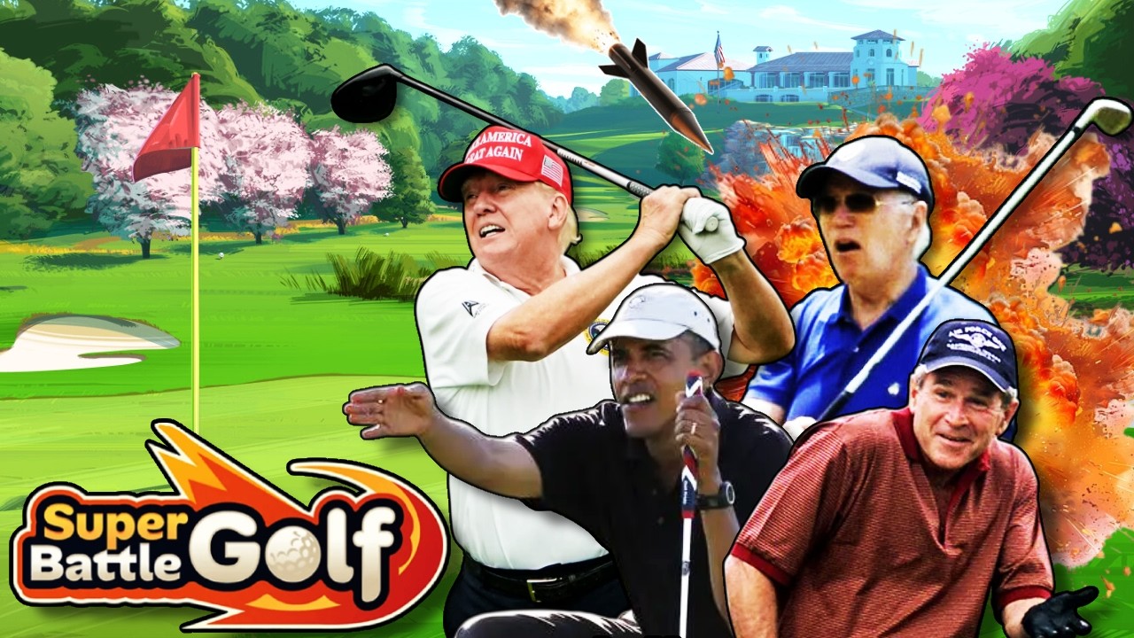 Presidents Play SUPER Battle Golf