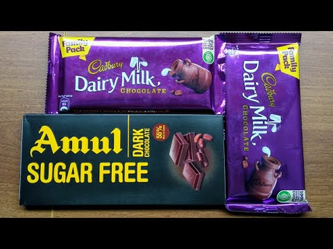 Cadbury Dairy Milk chocolate & Amul Dark chocolate.