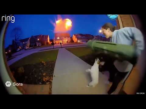 Dog blows up house #sora #ai #dog #gun #funny