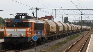 preview picture of video 'HUSA 1606 met goederentrein door Hoogeveen'